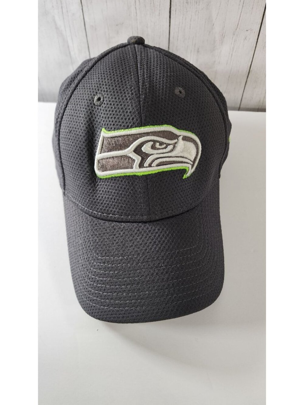 NFL NEW ERA 39THIRTY SEATTLE SEAHAWKS FLEX HAT FITTED SMALL MEDIUM GRAPHITE GRAY